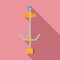 Grass trimmer icon, flat style vector