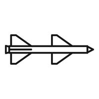 Missile projectile icon, outline style vector