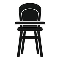 Home feeding chair icon, simple style vector