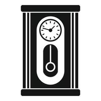 Home pendulum clock icon, simple style vector