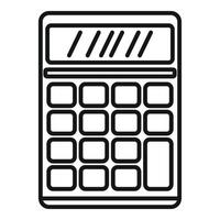 Calculator estimator icon, outline style vector