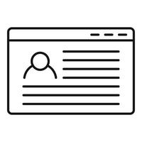 Storyteller web page icon, outline style vector