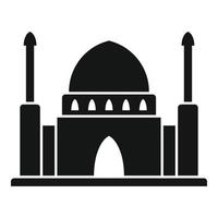 icono del templo de la mezquita de dubai, estilo simple vector