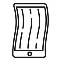 Foldable cellphone icon, outline style vector