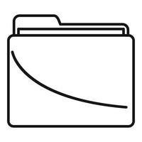 Storage computer folder icon, outline style vector