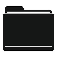 Storage computer folder icon, simple style vector