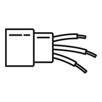 Optic cable icon, outline style vector
