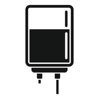 Anesthesia pack icon, simple style vector