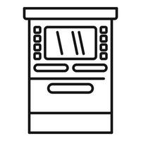 Atm cashpoint icon, outline style vector