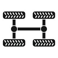 Car chassis icon, simple style vector