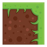 Game platform surface icon, flat style vector