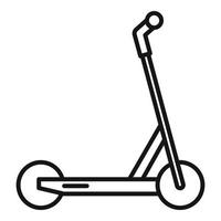 icono de scooter eléctrico moderno, estilo de esquema vector