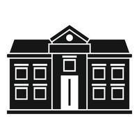University building icon, simple style vector