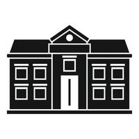 University building icon, simple style vector