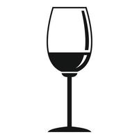 Liquid wineglass icon, simple style vector