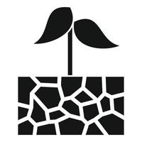 icono de sequía de plantas, estilo simple vector