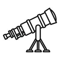 Looking telescope icon, outline style vector