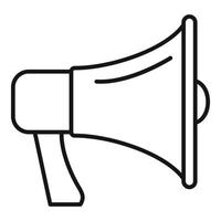 Tv megaphone icon, outline style vector