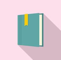 Library book icon, flat style vector