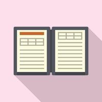 Electronic book estimator icon, flat style vector