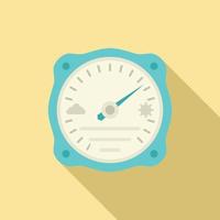 Humidity barometer icon, flat style vector