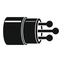 Communication optical fiber icon, simple style vector