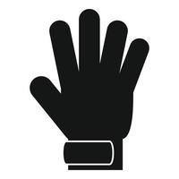 Soccer goalkeeper glove icon, simple style vector