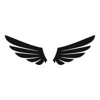Retro wings icon, simple style vector