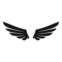 Retro wings icon, simple style vector