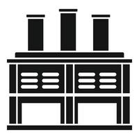 Power recycle factory icon, simple style vector