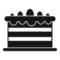 Protein cake icon, simple style vector