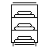 Room shelf icon, outline style vector