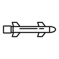 Missile attack icon, outline style vector