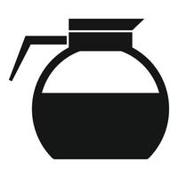 icono de olla de vidrio de café, estilo simple vector