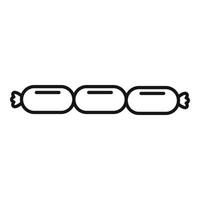 Sausage snag icon, outline style vector