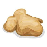 Ginger root icon, cartoon style vector