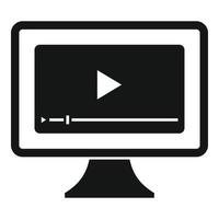 Internship video icon, simple style vector