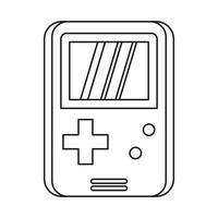 Pocket game icon, outline style vector