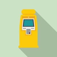 Atm machine icon, flat style vector