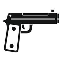 Guard pistol icon, simple style vector