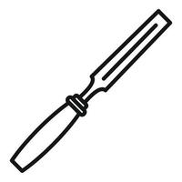 Chisel industry icon, outline style vector