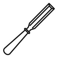 Chisel tool icon, outline style vector