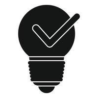 Bulb idea mission icon, simple style vector