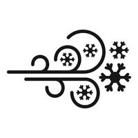 icono de tormenta de nieve, estilo simple vector