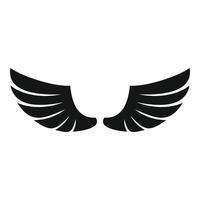 Feather wings icon, simple style vector