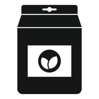 icono de bolsa de hojas de té, estilo simple vector