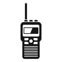 icono de transmisor de walkie talkie, estilo simple vector