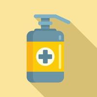 Tattoo medical dispenser icon, flat style vector