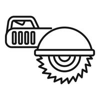 Gasoline circular saw icon, outline style vector