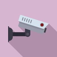 Airport security camera icon, flat style vector